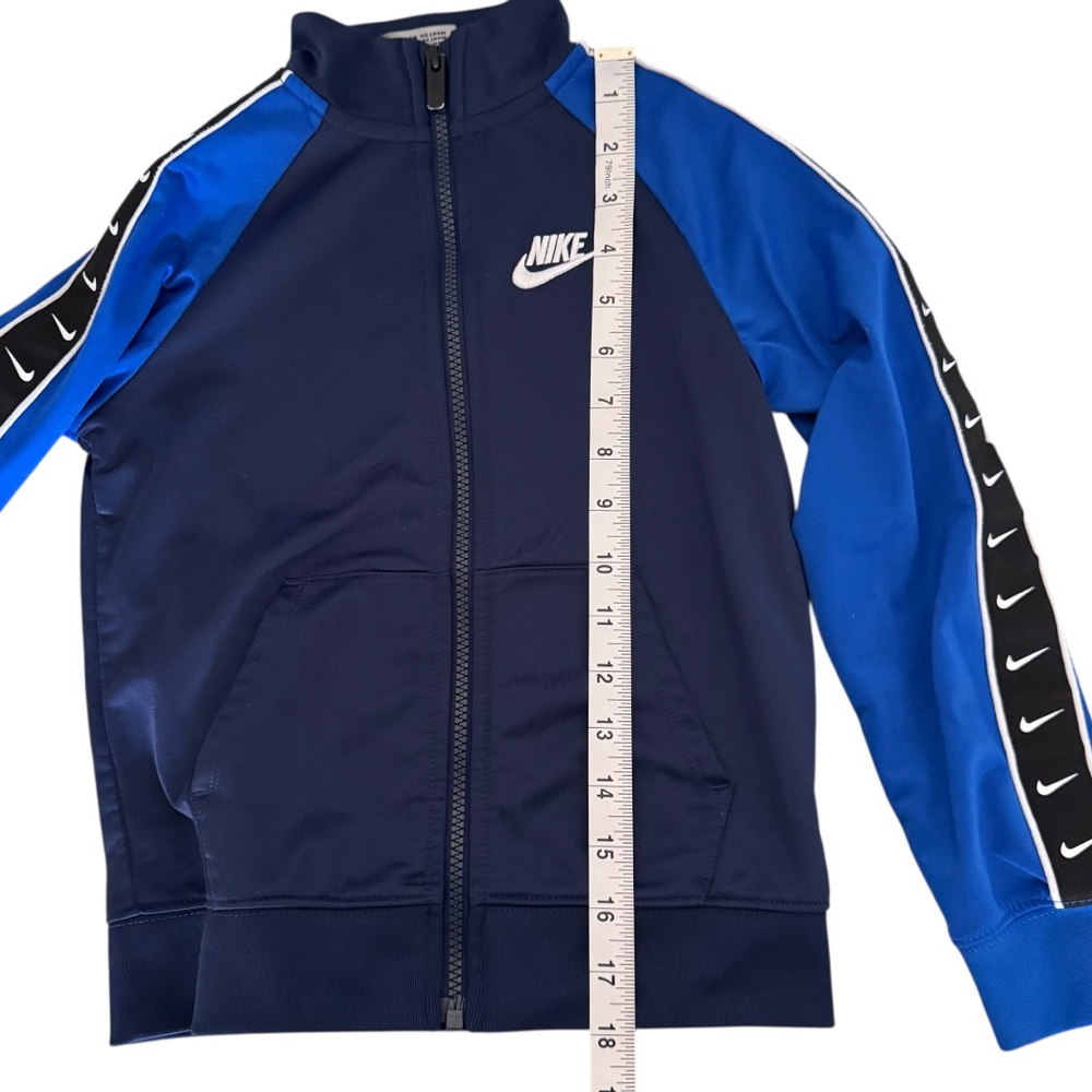 Nike Track Zip Up Jacket Blue & Black kids Size 7 - Picture 4 of 6